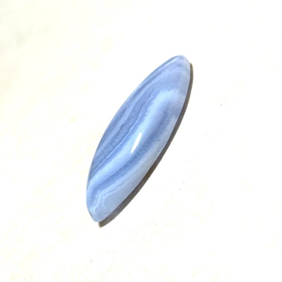 Blue Lace Agate Horse Eye Shape Cabochon - Picture 2 of 9